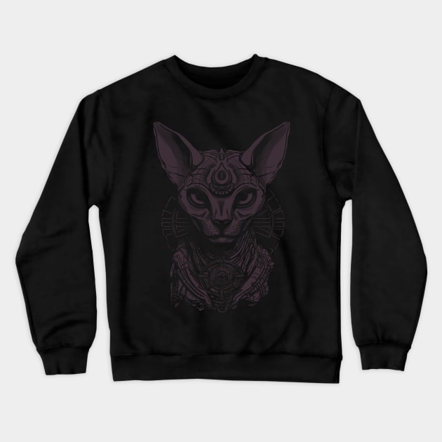 Sphinx Cat Crewneck Sweatshirt by Fire and Grit